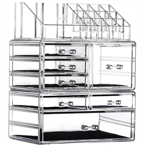 Klar Acryl Make-up Organizer für Waschtisch, Arbeitsplatte, stapelbar 7 Schubladen Badezimmer - Bild 1 von 8