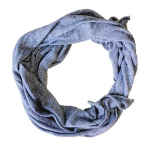 Sciarpa scintillante J.Crew vintage Y2K grigio argento maglia metallizzata moda vacanza avvolgente - Foto 1 di 4