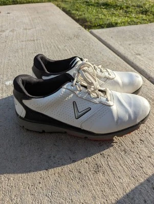 Callaway Balboa Vent 高尔夫鞋白色系带低帮运动鞋男式 9.5 码 — 第 1/4 张图片