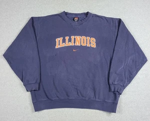 Vintage Nike Y2K University Illinois Gr. 2XL Center Swoosh Crewneck Sweatshirt - Bild 1 von 10
