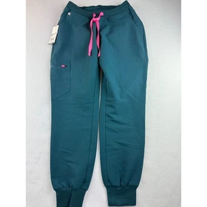 Pantaloni scrub FIGS maternità Zamora jogger XXS rosa acqua tasche con coulisse nuovi - Foto 1 di 6