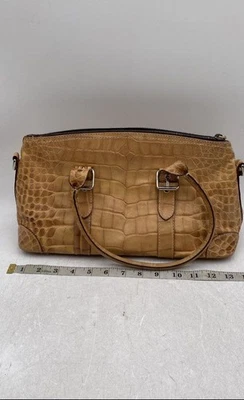 Bolso Cartera Dooney & Bourke Mujer Bronceado Estampado Animal Bolsillos Internos Cuero con Certificado de Autenticidad Foto 1 de 4