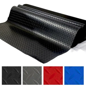 Garage Floor Mat Vinyl Flooring Roll Trailer Floor Covering Flooring Raised Mat - Picture 1 of 36