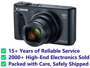 NEW Canon PowerShot SX740 HS Digital Camera (Black) 2955C001 ✅ Trusted Seller - Picture 1 of 2