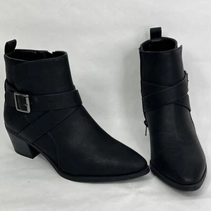 Maurices Stiefel Damen 6M schwarz Claire Freizeit seitlicher Reißverschluss Chelsea Kunstleder - Bild 1 von 7