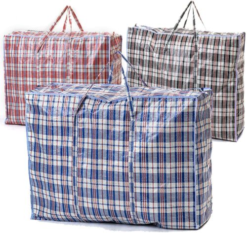 JUMBO LAUNDRY BAGS Zipped Reusable Large Strong Shopping Storage Bags XL And XXL