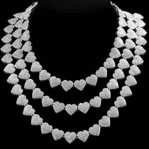 Kette Halskette Metall Mode Mehrfarbig Modern Rund Kristall Stein Glieder Gravur - Bild 1 von 32