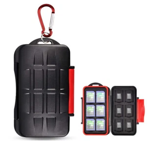 Water-Resistant Anti-shock Memory Card Case Holder for 12 SD+12 Micro SD TF Card - Picture 1 of 7