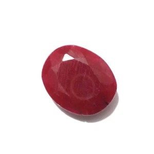 Gorgeous Amazing Madagascar Red Ruby Faceted Oval Shape 11 Crt Loose Gemstone - Picture 1 of 9