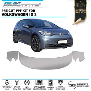 Bonnet & Wings Stone Chip Guard PPF Paint Protection film for Volkswagen ID3 VW - Picture 1 of 3