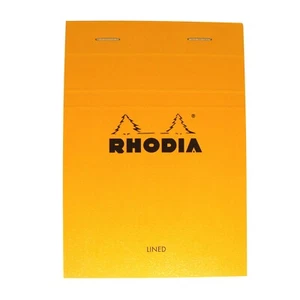 Nuevo bloque de rodia naranja no. Bloc de notas de papel forrado con cabeza grapada 13 A6 105 x 148 lo último - Imagen 1 de 6