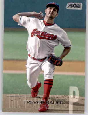 2018 Stadium Club Trevor Bauer Base Card MLB PWE Indians #124 - Image 1 of 2