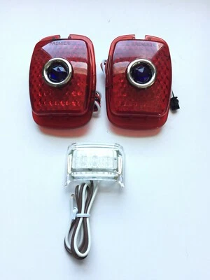 1937-38 Chevy CAR & 1940-53 Chevy Pick Up Truck LED w/ Blue Dot Tail Light SET  - Image 1 of 4