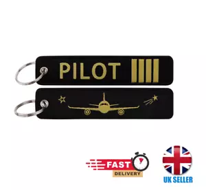 Pilot Flight Crew Aviation Keyring Keychain Tag luggage embroidery Fast Shipping - Picture 1 of 2