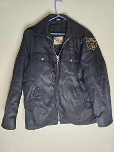 Vintage 1960s US Customs Protector Jacket Size 40R Navy Satin Removable Liner - Picture 1 of 22