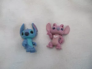 Disney STITCH lilo angel set 2 2.5" figures cute - Picture 1 of 2