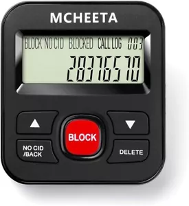 Bloqueur d'appels pour téléphones fixes, boîte d'identification de l'appelant appareil fixe avec liste noire, - Photo 1/8