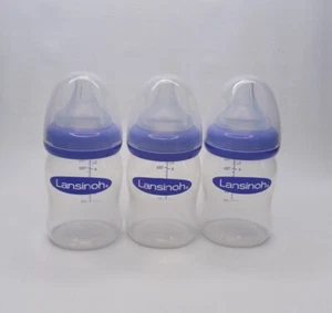 Lansinoh Muttermilchfütterung 5 Oz Flasche mit NaturalWave Brustwarze Menge 3 Flaschen - Bild 1 von 8