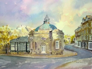 ORIGINAL ALAN REED "Pump Room, Harrogate" Yorkshire country Watercolour PAINTING - Picture 1 of 1
