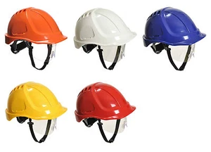 Portwest PW54 Endurance Plus Visor Helmet Hard Hat Defender Cap Safety EN 50365 - Picture 1 of 21