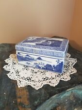 Chinese Quilong mark Blue and White Porcelain Box 