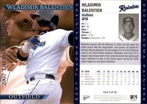 Wladimir Balentien 2007 MultiAd Tacoma Rainiers #2 Card *AutographDen*