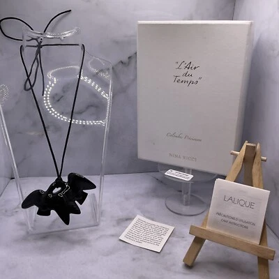 Lalique VIP Only LTD ED 2008 Black Crystal precious Doves Pendant. (Ricci 60th) - Image 1 of 4