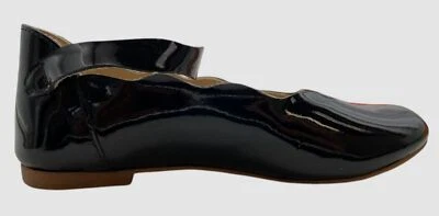 Elephantito Bebé Niña Negro Borde Festoneado Ondina Zapatos Planos Talla 12 Foto 1 de 4