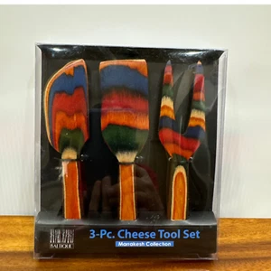 Baltique Marrakesh Collection farbiges Birkenholz Schachtel Käse Werkzeug Set 3 NEU - Bild 1 von 4