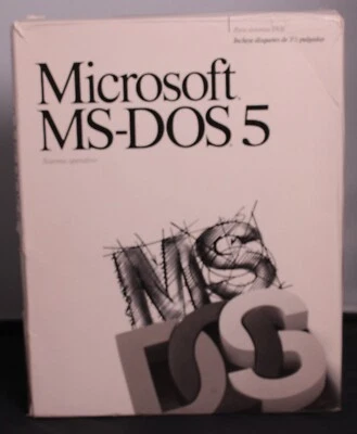 MICROSOFT MS-DOS 5.0 - SISTEMA OPERATIVO  DISQUETTE 3.5" 3 1/2 OEM ESPAÑOL (ES) - Imagen 1 de 4