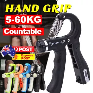 5-60Kg Adjustable Power Hand Grip Forearm Exerciser Gripper Strengthener Trainer - Picture 1 of 16