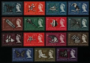 Salomoninseln 1965 - Mi-Nr. 113-127 ** - MNH - Freimarken / Definitives (II) - Bild 1 von 2