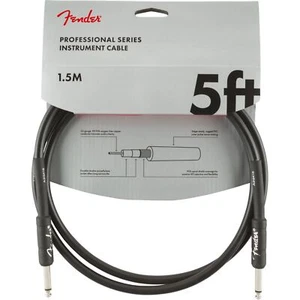 Fender Professional Series Guitar/Instrument Cable, Straight Ends, Black, 5' ft - Picture 1 of 3