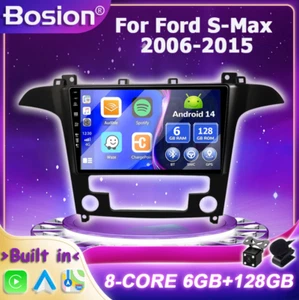 Android 14 estéreo para automóvil navegación por satélite CarPlay para Ford S-Max 2006-2015 GPS DAB+*6G+128G* - Imagen 1 de 18