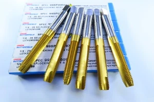 LOT ( 6 ) NEW UNION BUTTERFIELD 1/4-28 SELFLOCKING SP/PT B TAPS MACHINIST T00LS - Picture 1 of 5