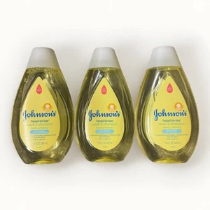 Lot Of 3 - Johnson's HEAD TO TOE Wash & Shampoo No More Tears 13.6oz - Brand New - Picture 1 of 2
