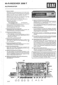 Elac Service Manual für 3300 T Copy - Picture 1 of 1
