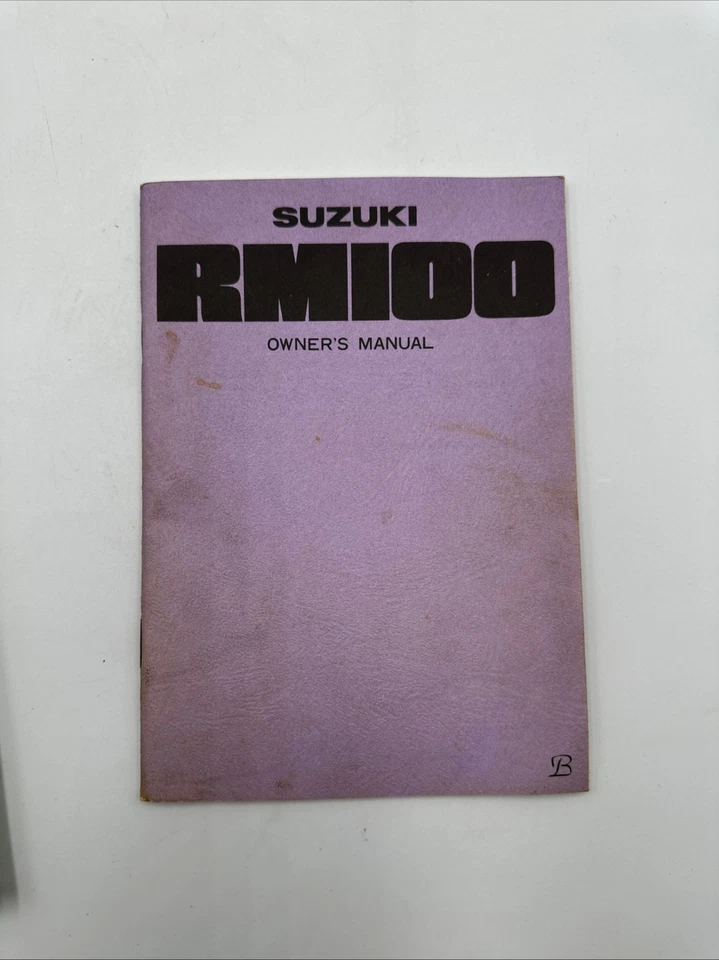 Suzuki RM100 Manual del Propietario Original Vintage Motocross Moto Foto 1 de 1