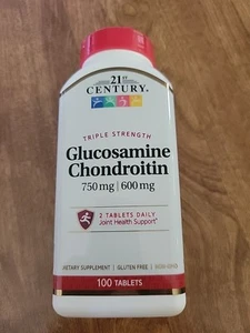 21st Century Glucosamine 750 mg Chondroitin 600 mg 100 Tablets -Exp Date 09-2026 - Picture 1 of 4