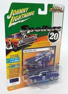 Johnny Lightning 1/64 Scale - 1964 Pontiac GTO Blue Spoilers Diecast Car - Picture 1 of 2