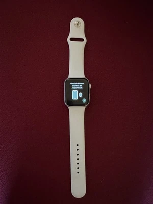 Apple watch series 4 44mm A2008 Silver Aluminium GPS Cellular, White Sport Band - Image 1 of 4