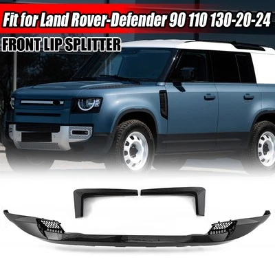 Alerón divisor de labios parachoques delantero para Land Rover Defender 90 110 130 2020~2024 Foto 1 de 4