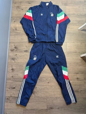 Adidas Italia Originales Track Top Chaqueta y Pantalones - Retro Azul (Hombre Talla S) Foto 1 de 4