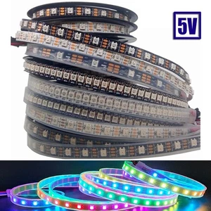 5V WS2812B IC 5050 RGB LED Pixel Strip Light Dream Color Individual Addressable - Picture 1 of 18