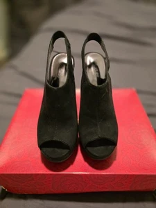 Carlos by Carlos Santana scarpe donna Della stivaletti punta aperta nero zip 8 - Foto 1 di 8