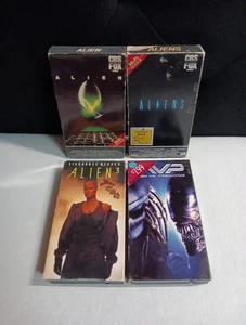 Alien Trilogy 1 2 3 + AVP VHS Lot - Sigouney Weaver Sci-Fi Horror VS Predator - Picture 1 of 6