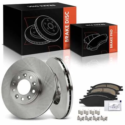 6pcs Front Side Brake Disc Rotor & Ceramic Brake Pad for Ford	Windstar 1999-2003 — 第 1/4 张图片
