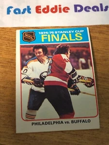 Tarjeta 1 Topps NHL HOCKEY 1975-76 BOBBY CLARKE CUARTOS DE FINAL BUFFALO CHICAGO - Imagen 1 de 2