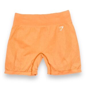 Gymshark Bike Shorts Size XL Orange Pull-on Stretch Wide Waistband