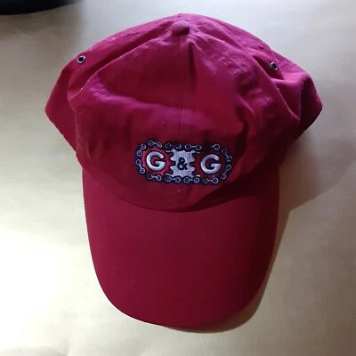 Gorra con logotipo de cadena de rodillos G & G Manufacturing Omaha Nebraska roja sarga ajustable Foto 1 de 3